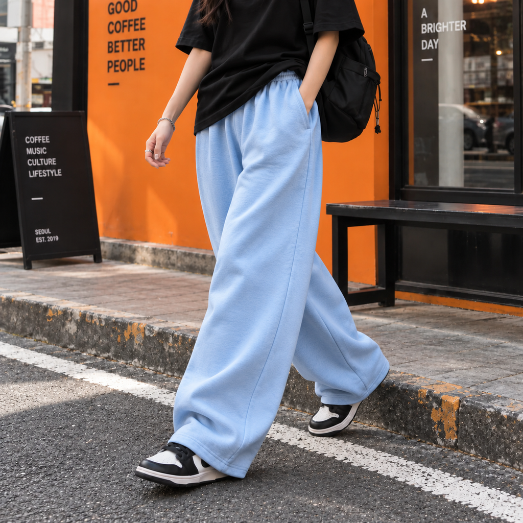 Wide pant - Baby blue