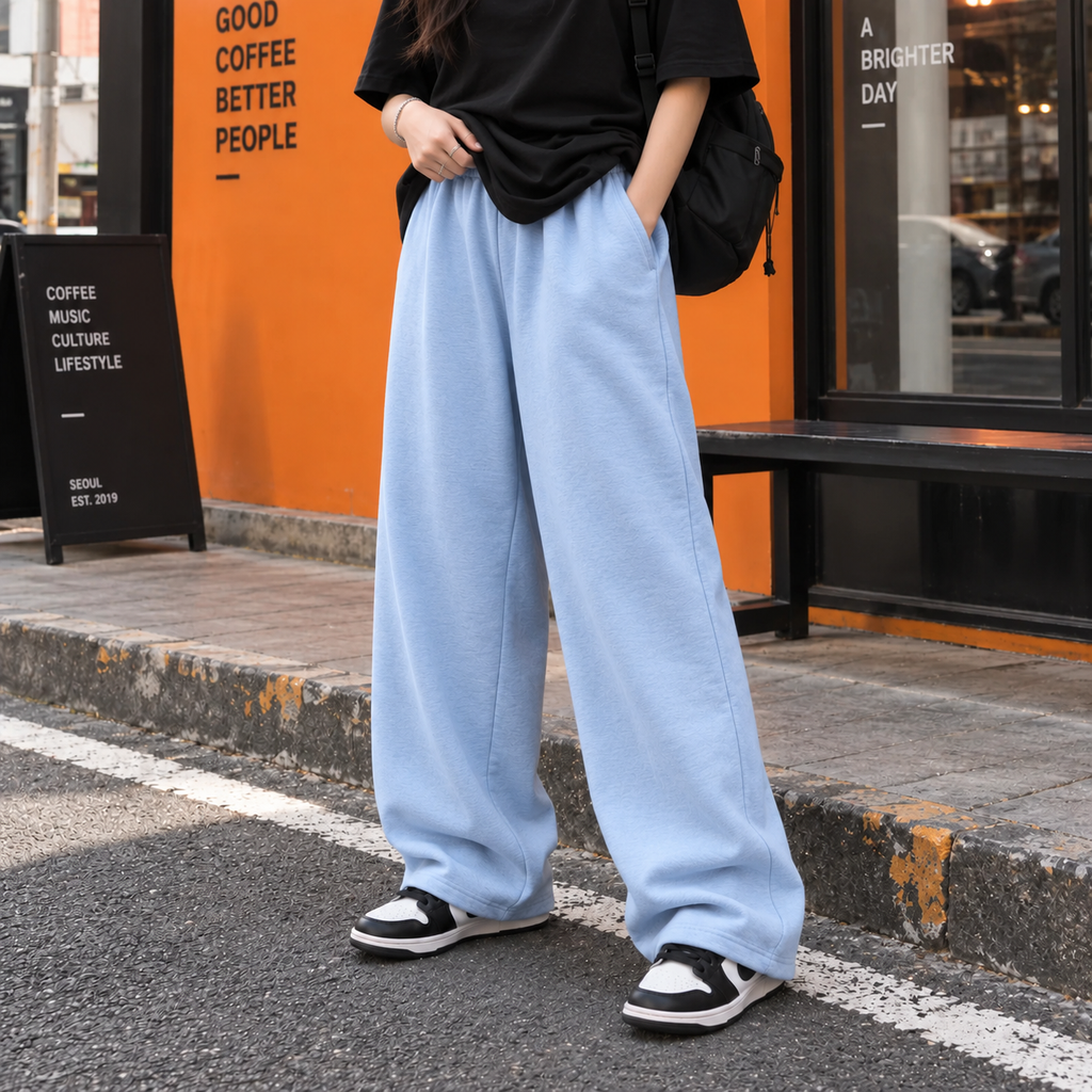Wide pant - Baby blue