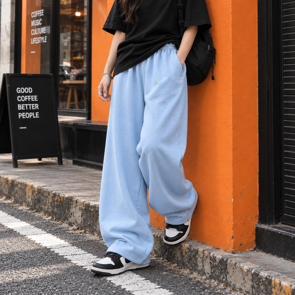 Wide pant - Baby blue